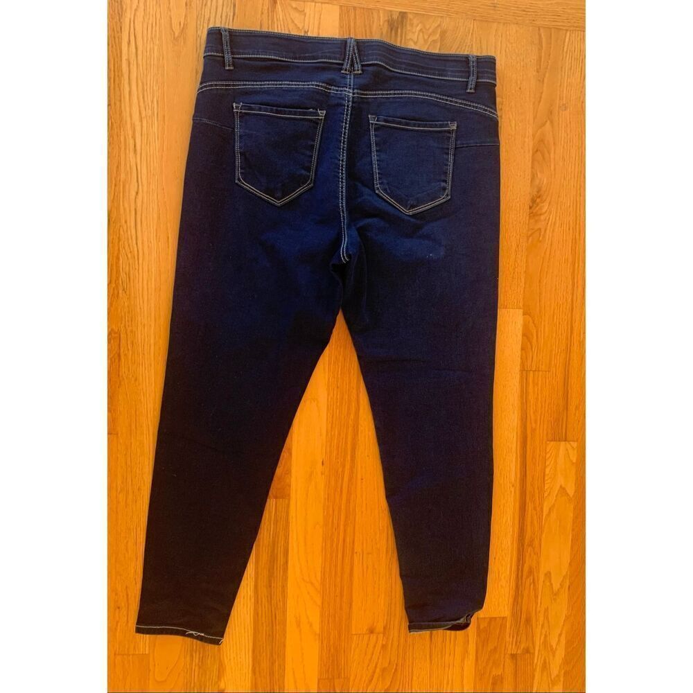 Angel Mid Rise Skinny Ankle in Mariner Stretch Blue - Picture 2 of 6